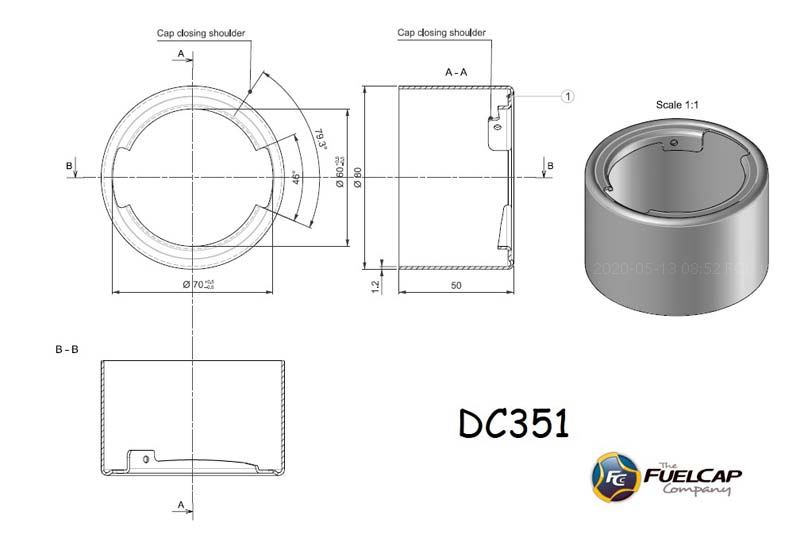 DC351 Mild Steel Filler Neck (80mm x 50mm)